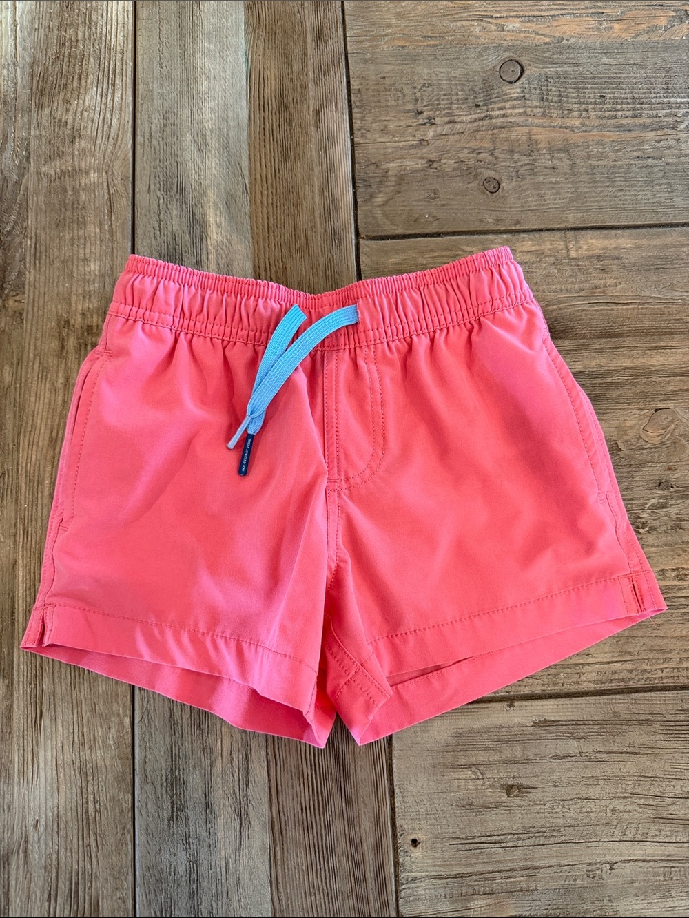 Southern Tide Boys Coral Elastic-Waist Shorts with Blue Drawstring XS (4/5)
